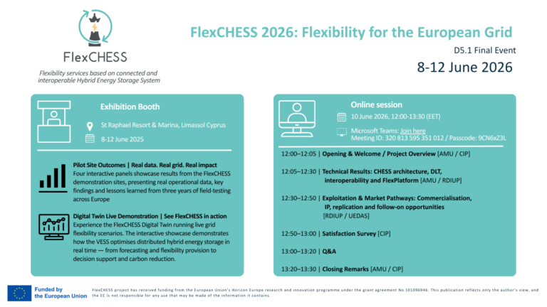 FlexCHESS 2026: Flexibility for the European Grid